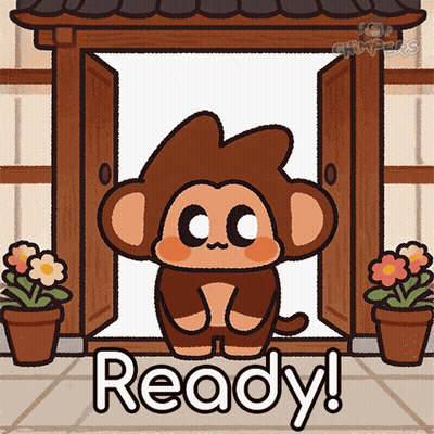 Monkey Standing In Front Of Door Saying Ready GIF