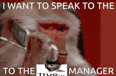 Monkey Talking On Cell Phone I Want To Speak To The Manager GIF