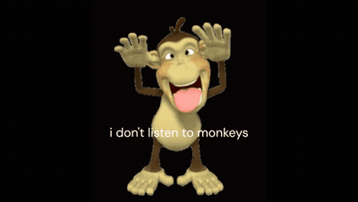 Monkey Tongue Out I Don't Listen To Monkeys GIF