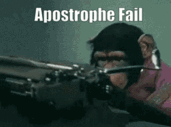 Monkey Typing Apostrophe Fail