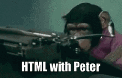 Monkey Typing Use HTML GIF