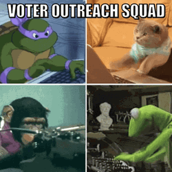 Monkey Typing Voter Outreach Squad