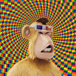 Monkey Wearing 3D Glasses Perfect Loop GIF