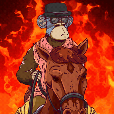 Monkey Wearing Hat And Glasses Riding Horse GIF