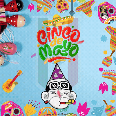Monkey Wearing Party Hat Cinco De Mayo Poster GIF