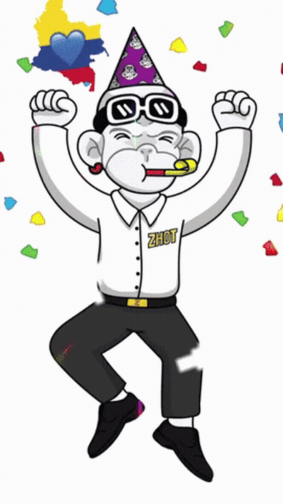 Monkey Wearing Party Hat Vamos Vamos Colombia GIF