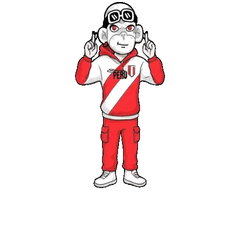 Monkey Wearing Peru Sweatshirt Sticker
