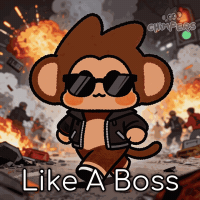 Monkey Wearing Sunglasses And Jacket Saying Like A Boss GIF