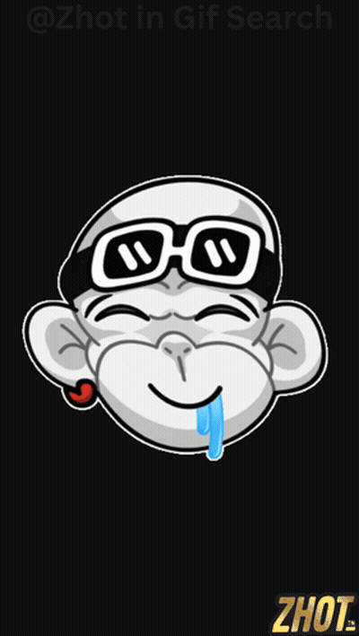 Monkey Wearing Sunglasses And Tongue Out GIF