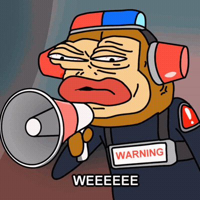 Monkey Wearing Warning Belt GIF