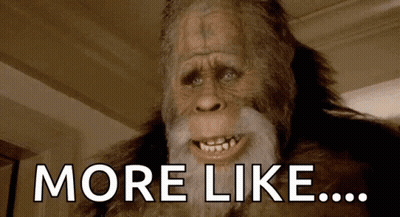 Monkey With Beard Smiling Saying More Like GIF