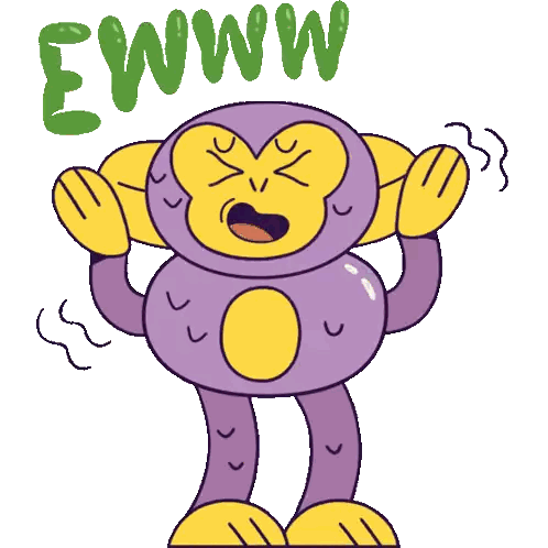 Monkey With Eww Above Sticker