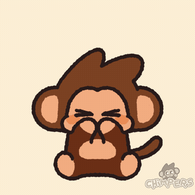 Monkey With Hearts Around Eyes Chimpers GIF