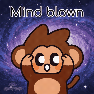 Monkey With Mind Blown Text GIF