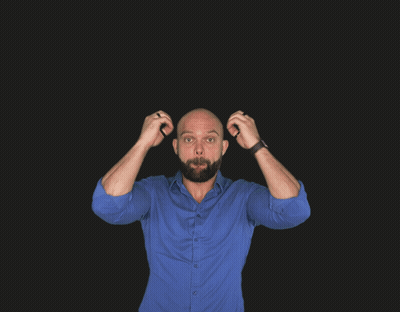 Monkey With Mind Blown Text GIF