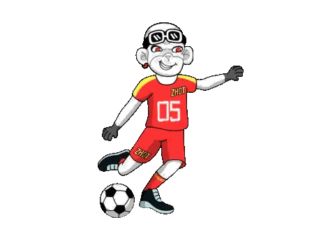Monkey With Number 05 Jersey Sticker