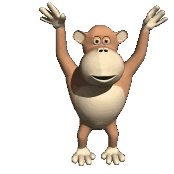 Monkey With Outstretched Arms Sticker