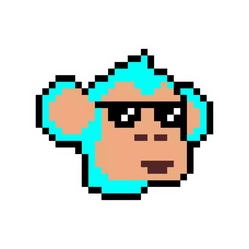 Monkey With Pink Hair And Sunglasses Sticker