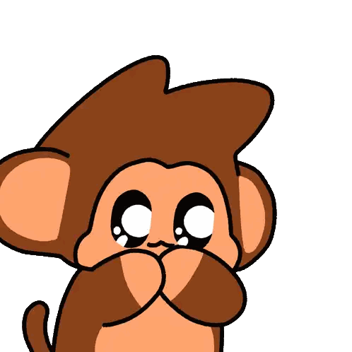 Monkey With Pink Heart Eyes Sticker