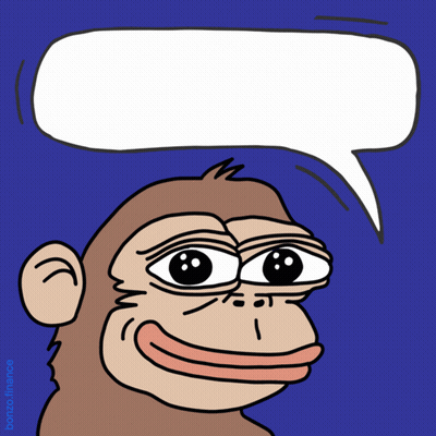 Monkey With Speech Bubble GIF