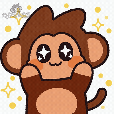 Monkey With Stars In Eyes Chimpers GIF