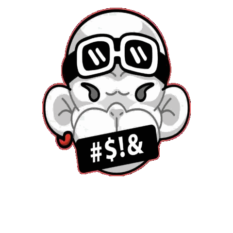 Monkey With Sunglasses And Headphones Sticker