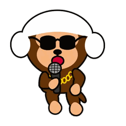 Monkey With Sunglasses And Microphone Sticker