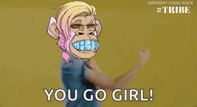 Monkey With You Go Girl Text GIF