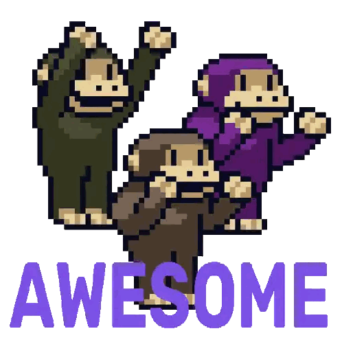Monkeys Say Awesome Sticker