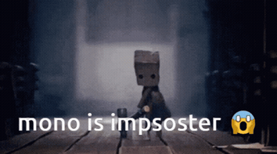 Mono On Wooden Table Mono Is Imposter GIF