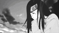 Monochromatic Naruto Neji Vanishing  GIF