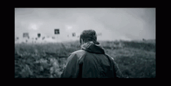 Monochromatic Shot Man Walking Away GIF