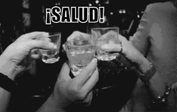 Monochromatic Tequila Shots Salud GIF
