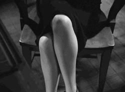 Monochromatic Vintage Crossed Legs GIF