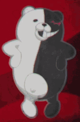 Monokuma Dancing Slowly While Glitching GIF