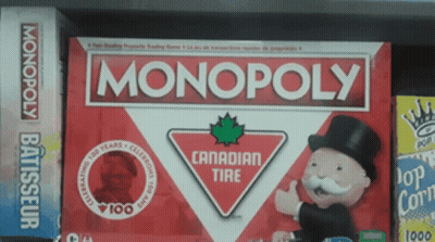 Monopoly Game With Canadian Tire Logo GIF