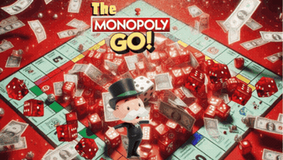 Monopoly Game With Money And Dice GIF