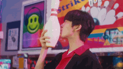 Monsta X Kissing Bowling Pin GIF