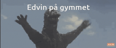 Monster Arms Outstretched Edvin På Gymmet GIF