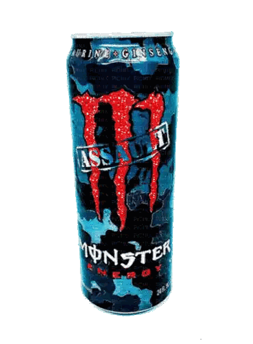 Monster Assault Energy Drink Can Sticker