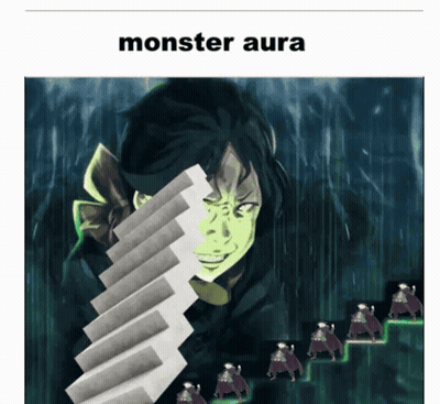 Monster Aura Holding Stack Of Dominoes GIF