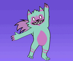 Monster Cat Happy Dance Meme GIF