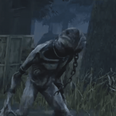 Monster Chained To Wooden Crate Number 31 GIF