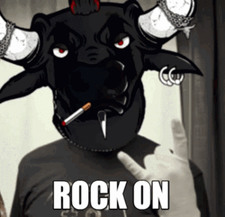 Monster Cigarette Rock On GIF