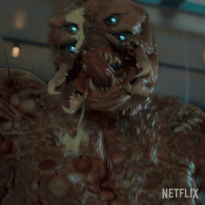Monster Close Up With Netflix Logo GIF