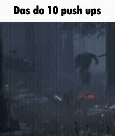 Monster Doing Push Ups Das Do 10 Push Ups GIF