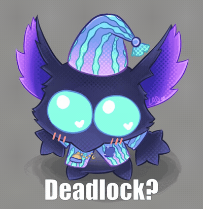 Monster Drawing Saying Deadlock GIF
