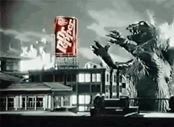 Monster Drinking From Big Dr Pepper Can GIF