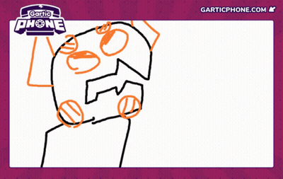 Monster Eating Hamburger Garticphone.com GIF