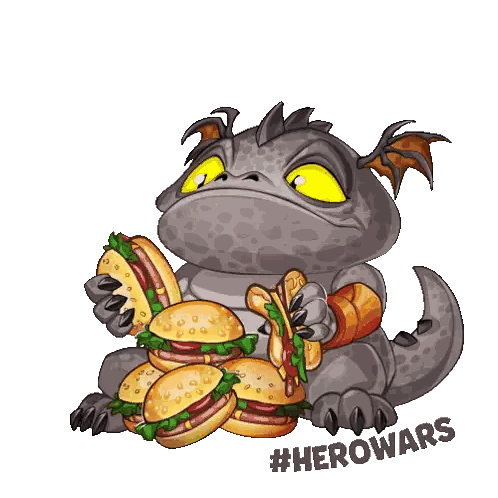 Monster Eating Hamburgers Hero Wars Sticker